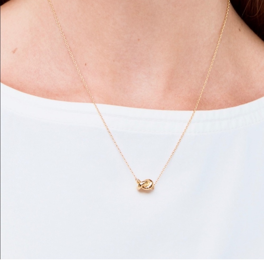 Kate Spade Sailor Knot mini pendant necklace in rose gold